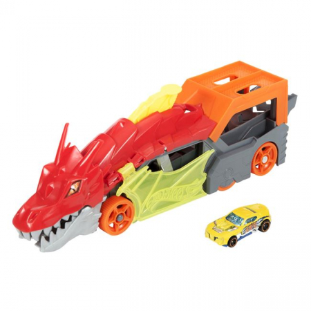 Masinute si vehicule cu telecomanda - Transporter Dragon Hot Wheels