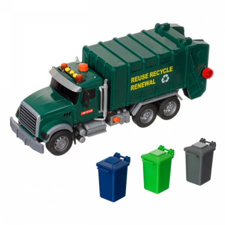 Masinute si vehicule cu telecomanda - Camion de Reciclare cu Sunet și Lumini - Învățăm să Protejăm Mediul!