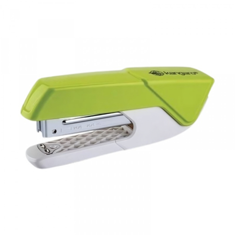 Capsatoare si decapsatoare - Capsator capse 24/6 - 26/6, 25 coli, 91mm, plastic, verde fistic,model Kangaro ARIS-425