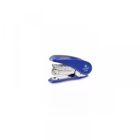 Capsatoare si decapsatoare - Capsator capse 24/6 - 26/6, 30 coli, 52mm, capsare usoara, plastic, albastru,model Kangaro Less Effort LE-35