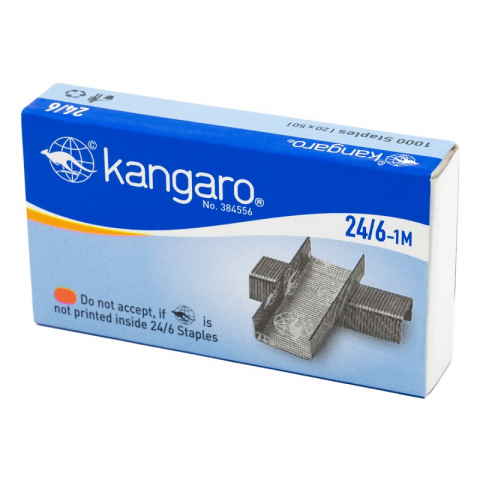 Capsatoare si decapsatoare - Capse Kangaro 1M, 24/6, 30 coli, set 1000 buc