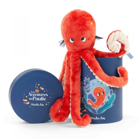 Jucarii interactive bebelusi - Caracatita Paulie in cutie, Moulin Roty