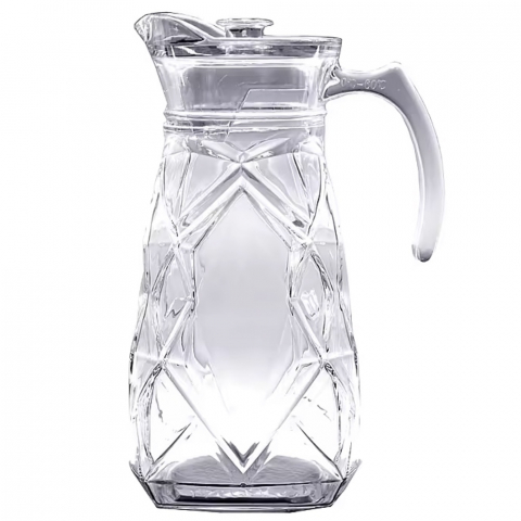 Sport & Activitati in aer liber - Carafa pentru apa,limonada sau suc in sticla cu capac din plastic,transparent,1800 ml