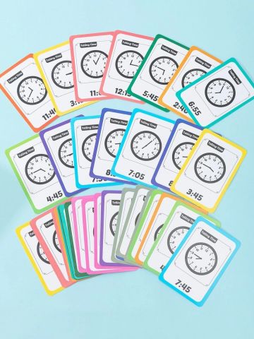 Carduri pentru invatarea citirii ceasului in limba engleza,36/bucati/set [3]