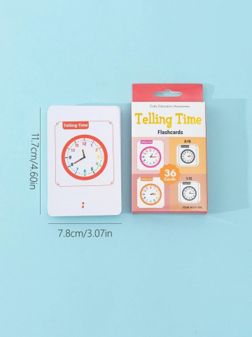 Carduri pentru invatarea citirii ceasului in limba engleza,36/bucati/set [4]