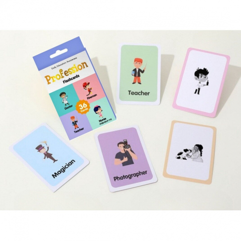 Carduri pentru invatarea profesiilor in limba engleza,36/bucati/set [1]