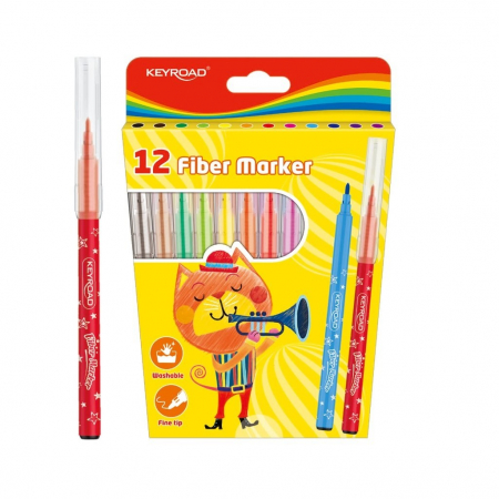 Carioci - Set 12 carioci cu varf subtire fin
