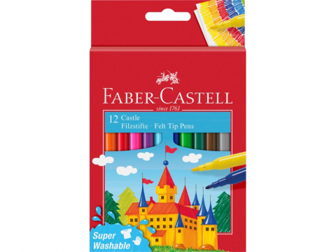 Produse art & craft-Lucru manual - Carioca Faber-Castell 12 Culori Superlavabile