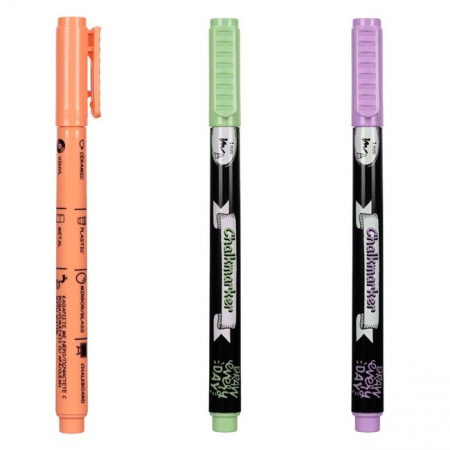 Marker creta lichida - Carioca creta lichida,culori pastelate,3 bucati/set