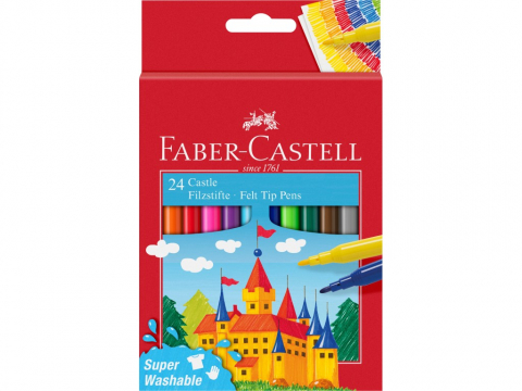 Produse art & craft-Lucru manual - Carioca Faber-Castell 24 culori, superlavabile, ediția 2021
