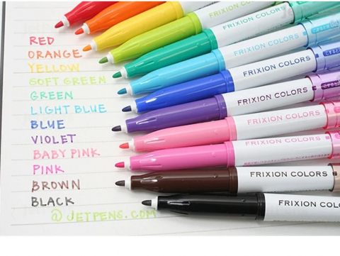 Carioci cu stergere Pilot Frixion colors, 12 culori/set [1]