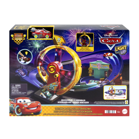 Vehicule și mașinuțe - CARS PISTA DE CURSE CELEBRATION RACEWAY FULGER MCQUEEN CU 1 MASINUTA INCLUSA