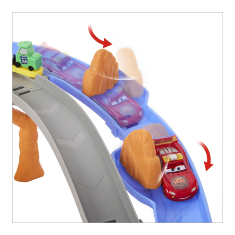 CARS RACE AND RESCUE SET DE JOACA CURCUIT DE SALVARE SI 3 MASINUTE METALICE [8]