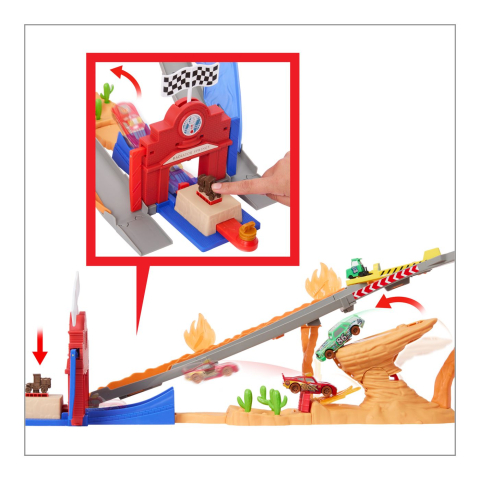 CARS RACE AND RESCUE SET DE JOACA CURCUIT DE SALVARE SI 3 MASINUTE METALICE [9]