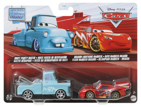 Jocuri si articole copii - Cars3 Set 2 Masinute Metalice Drift Party Mater Si Dragon Fulger Mcqueen