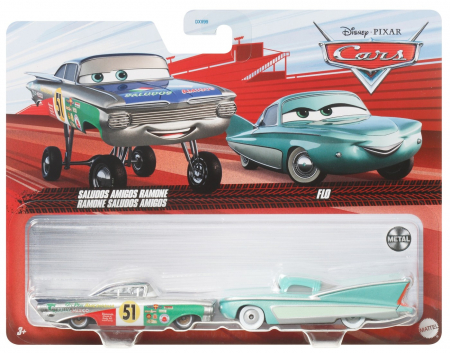 Masinute, Motociclete, Elicoptere, Avioane & Trenulete - Cars3 Set 2 Mașinuțe Metalice Ramone și Flo 