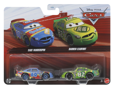 Jocuri si articole copii - CARS3 SET 2 MASINUTE METALICE SAGE VANDERSPIN SI DARREN LEADFOOT