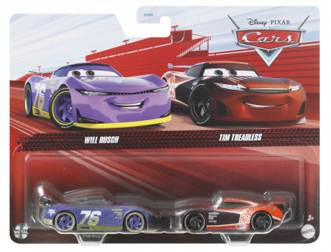 Jocuri si articole copii - CARS3 SET 2 MASINUTE METALICE WILL RUSCH SI TIM TREADLESS