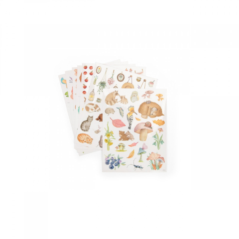 Carte de colorat cu abtibilduri Les Rosalies, Moulin Roty [3]