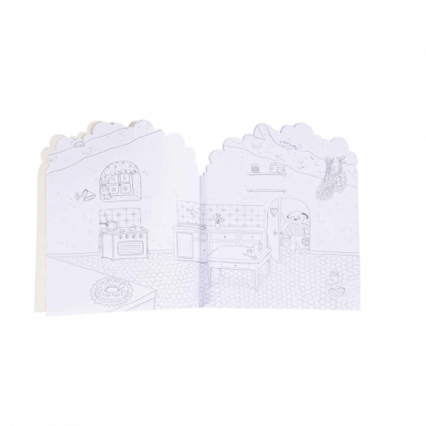 Carte de colorat cu stickere Marea familie, Moulin Roty [3]