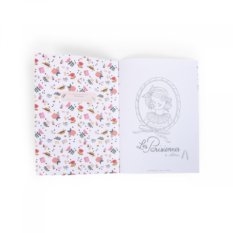 Carte de colorat Domnisoare pariziene, Moulin Roty [1]