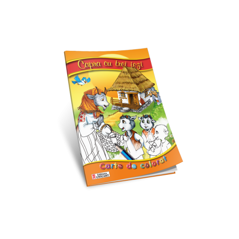 Carte de colorat și povești – Capra cu trei iezi, tip A5, 16 pagini [0]