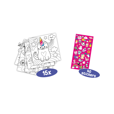Carte de colorat Unicorn cu stickere stralucitoare,3-5 ani [1]