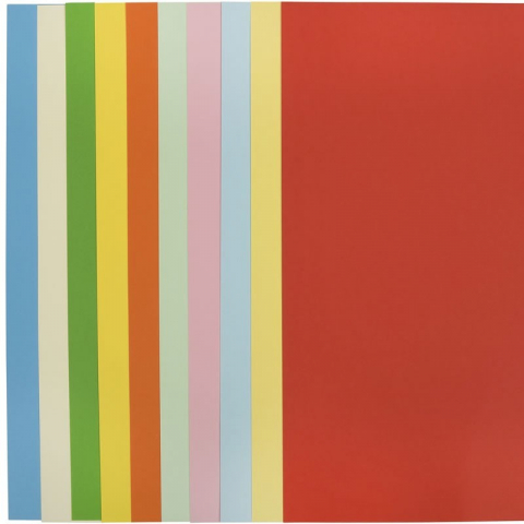 Produse art & craft-Lucru manual - Carton colorat A4,diverse culori, 160 g/mp, 10 bucati/set