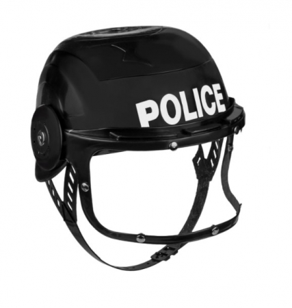 Costume copii - Cască de polițist pentru copii, Plastic, Negru