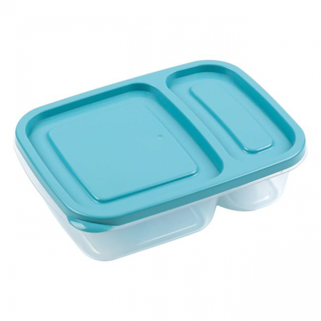 Caserola cu capac cu 2 compartimente,plastic,750 ml [1]