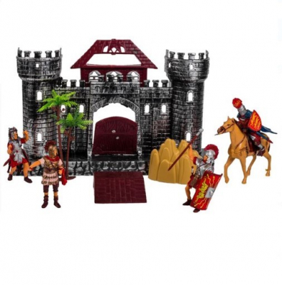 Figurine cu eroi si personaje - Castel cu 4 figurine si un cal