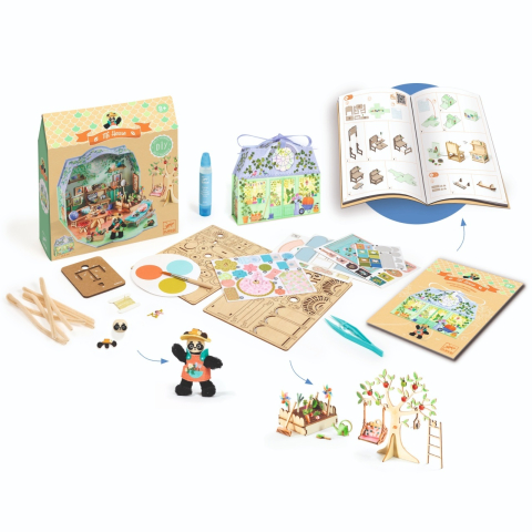 Casuta miniaturala de asamblat si colorat Olive , Djeco [3]