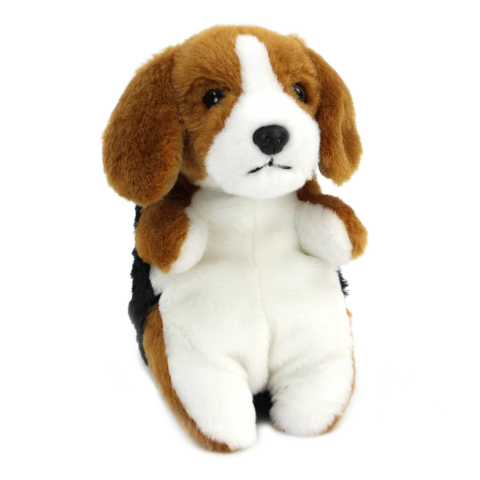 Jucarii - Cățeluș Beagle Bebeluș de pluș 17 cm în cutie – Living Nature