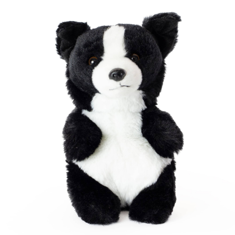 Jucarii - Cățeluș bebeluș Border Collie de pluș 17 cm în cutie – Living Nature