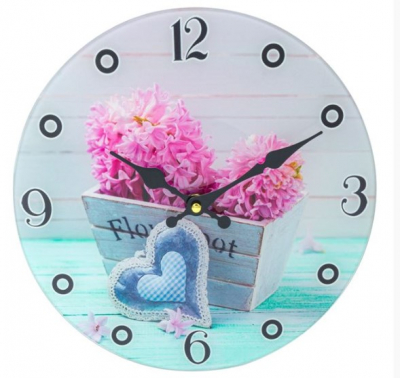Decoratiuni - Ceas decorativ cu model floral AMA