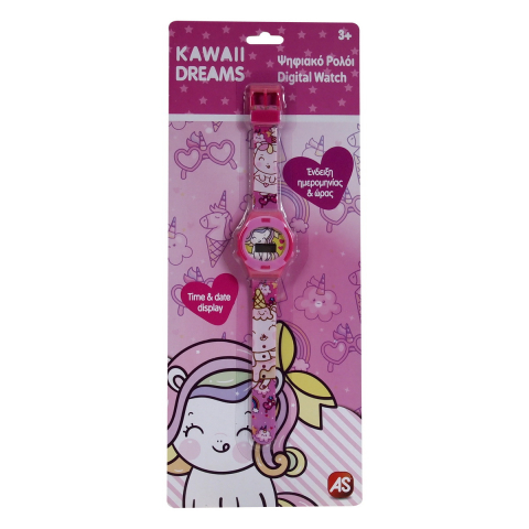 Jocuri si articole copii - CEAS DIGITAL ROZ KAWAII DREAMS