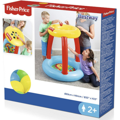 Jocuri si articole copii - Centru de joacă gonflabil interactiv cu bile Fisher Price