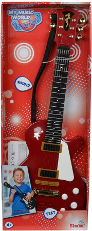 Jocuri si articole copii - Chitară Rock My Music World 53cm Roșie 