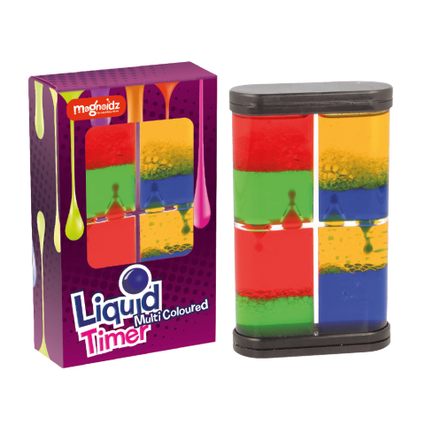 Jocuri si Jucarii Educative - Clepsidră cu lichid colorat – Magnoidz, jucărie senzorială 2–3 ani+