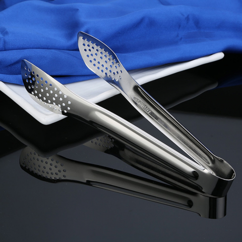 Cleste de bucatarie, inox, cu gauri, pentru grill/servire, 24 cm [1]