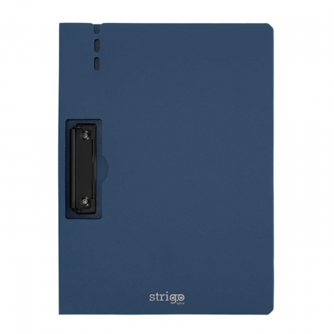 Clipboard-uri - Clipboard Strigo Vertical A4 cu Clip Metalic și Suport Stilou, Albastru Marin