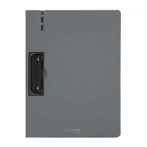 Clipboard-uri - Clipboard Strigo Vertical A4 cu Clip Metalic și Suport Stilou, Gri