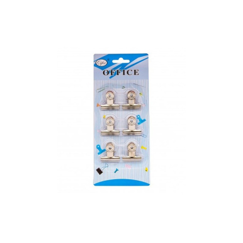 Papetarie & Birotica - Clipsuri metalice Office Cover A1025, 28 mm, argintii, blister 6 bucăți