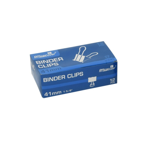 Papetarie & Birotica - Clipsuri metalice Office Cover RM41, 41 mm, negre, cutie 12 bucăți