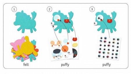 Colaje animale din fetru Djeco [1]