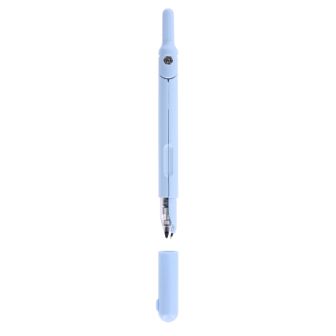 Compac metalic mecanic cu capac de protectie,reincarcabil cu mina 0.5 mm, blue [3]