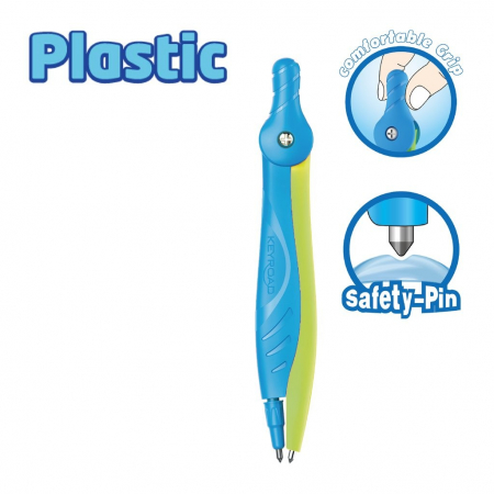 Papetarie & Birotica - Compas plastic cu mina safety-pin