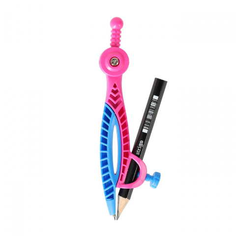 Compas plastic STRIGO cu creion – diverse culori [2]