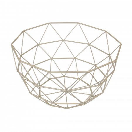 Articole Bucatarie - Cos decorativ pentru fructe din metal cu design forme geometrice