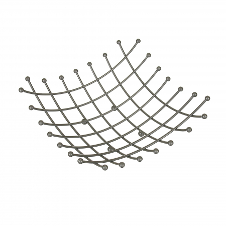 Articole Bucatarie - Cos decorativ pentru fructe din metal cu design Romb